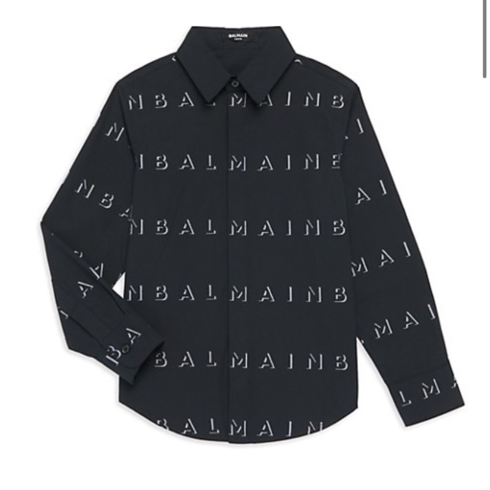 100% AUTHENTIC!! GORGEOUS BALMAIN Logo Button Up Shirt